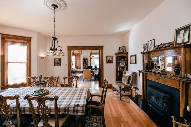 dining area featuring light hardwood / wood-style flooring