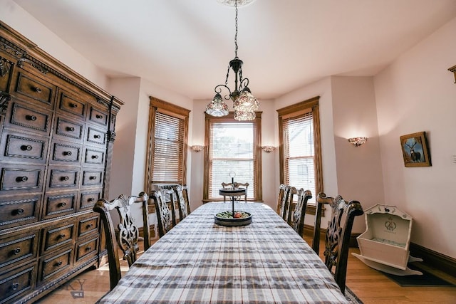 dining area featuring light hardwood / wood-style flooring