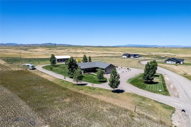 bird's eye view featuring a rural view