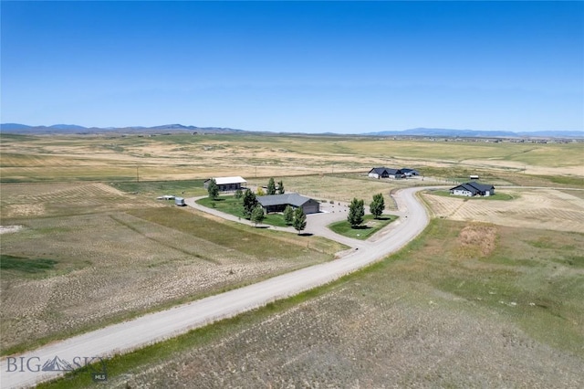 drone / aerial view featuring a rural view