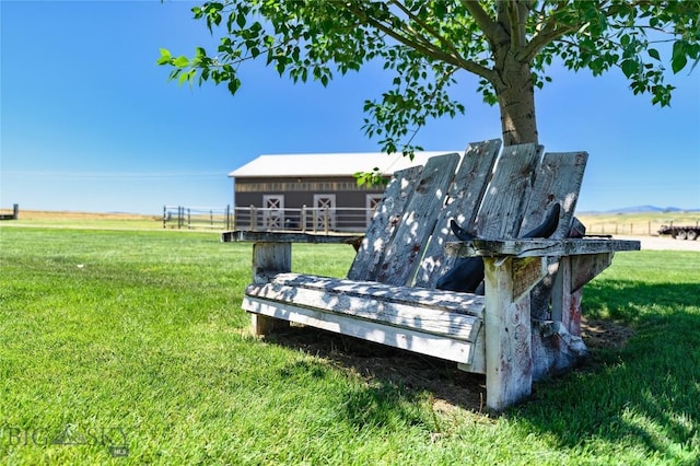 exterior space featuring a rural view