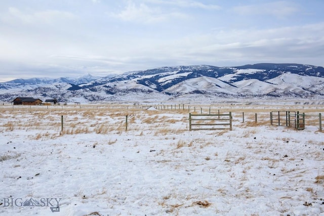 view of mountain feature featuring a rural view