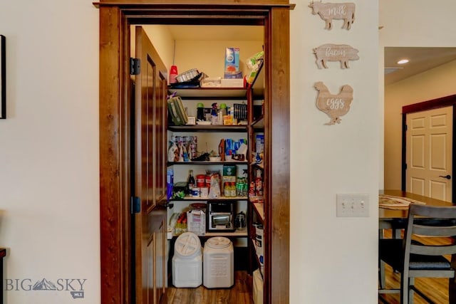 view of pantry