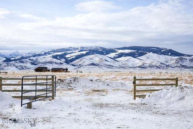 mountain view with a rural view