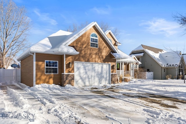 view of front of house featuring a garage