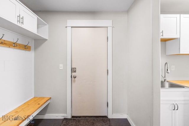 mudroom featuring sink