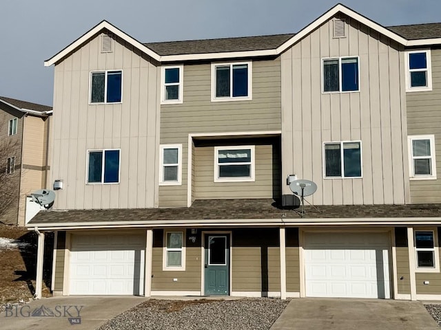 view of property featuring a garage