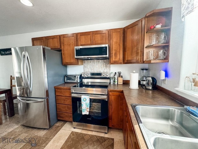 kitchen with stainless steel appliances and sink