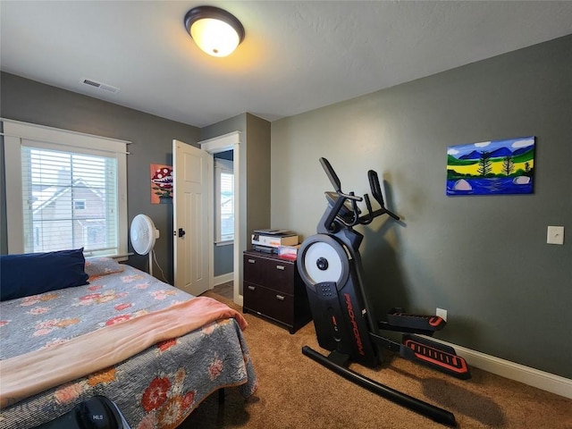 view of carpeted bedroom