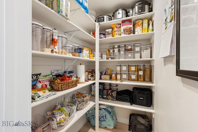 view of storage area