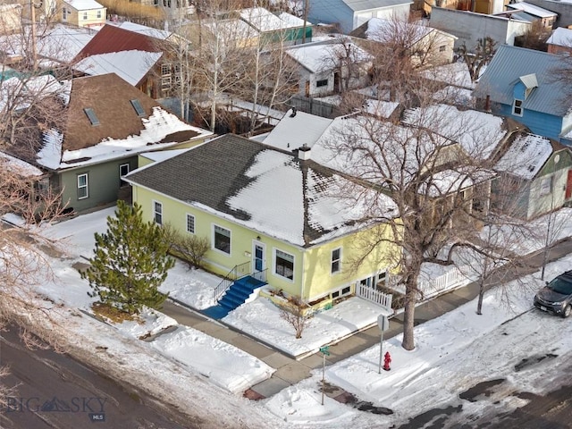 view of snowy aerial view