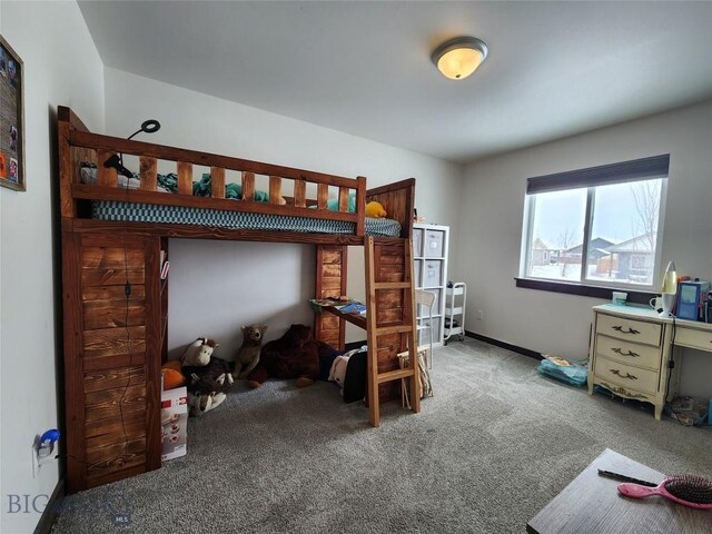 view of carpeted bedroom