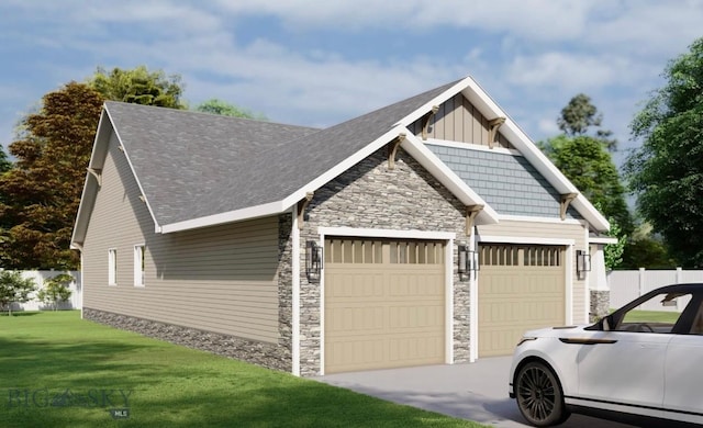 view of front of home featuring a front yard