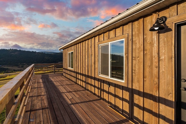 view of deck at dusk