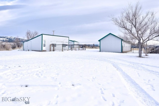 view of snowy yard