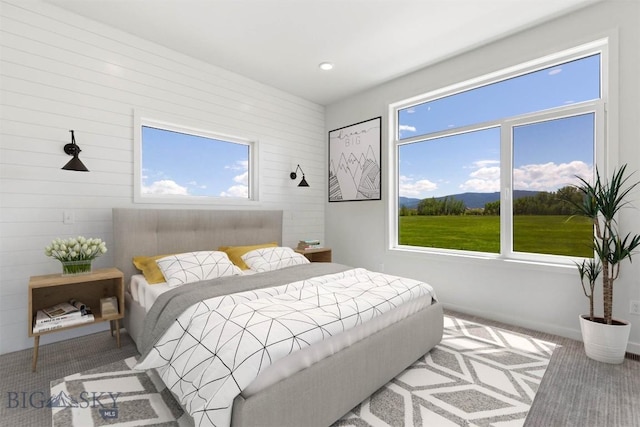 bedroom featuring carpet flooring