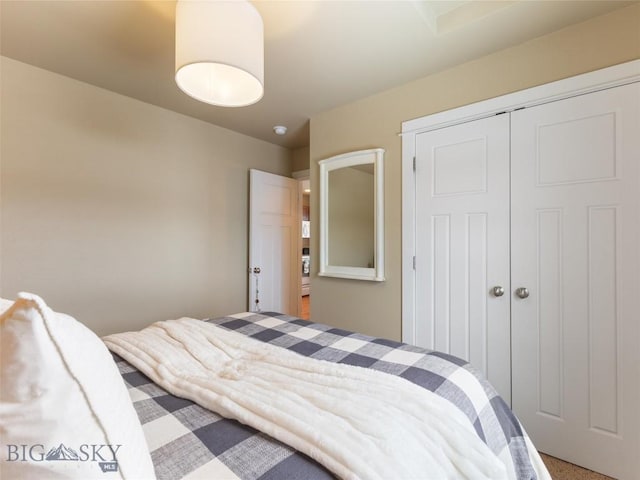 bedroom with a closet