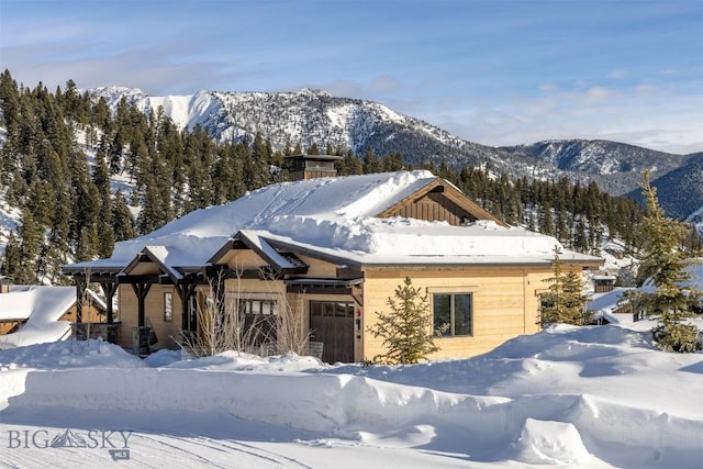 exterior space with a mountain view