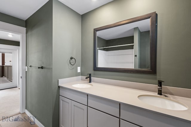 bathroom with vanity