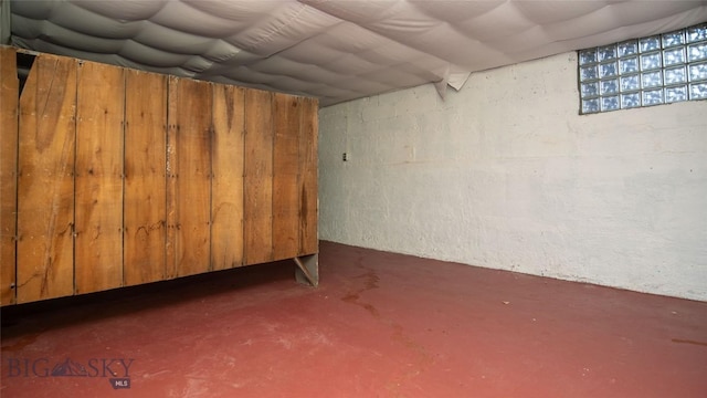 view of basement