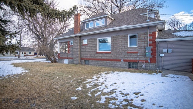 view of snowy exterior