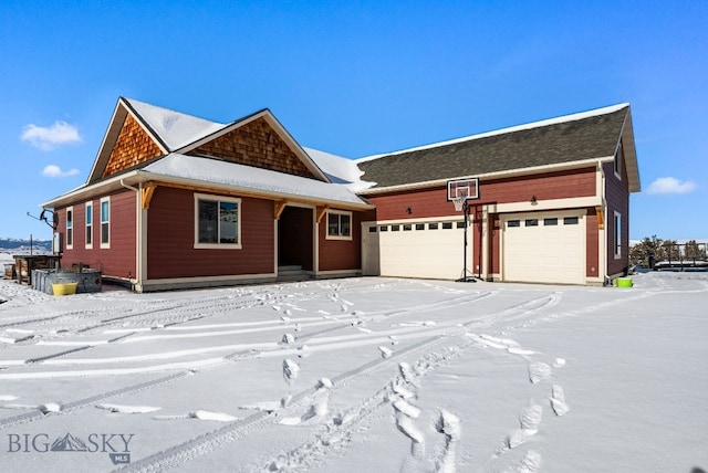 view of front of house featuring a garage