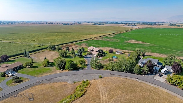 drone / aerial view with a rural view