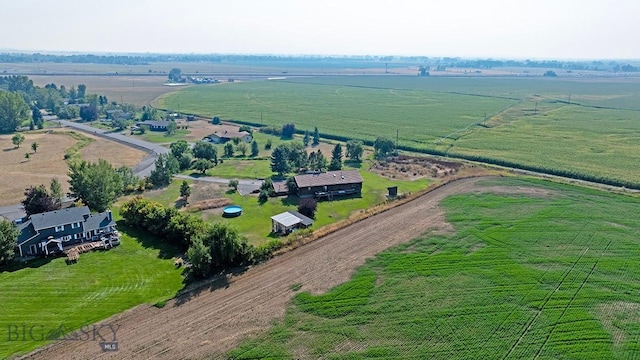 bird's eye view featuring a rural view