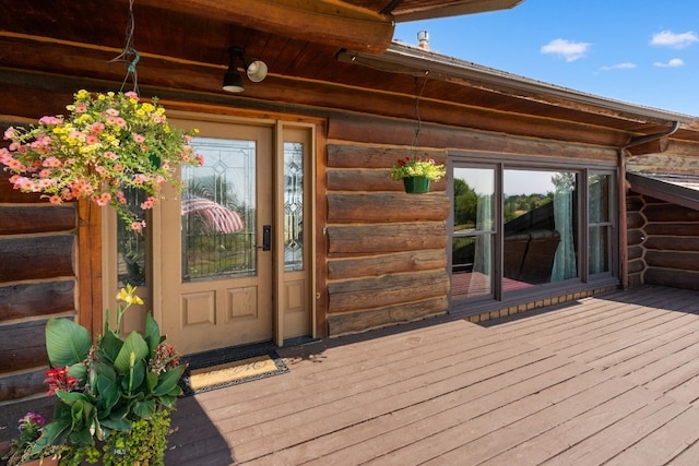 view of wooden deck