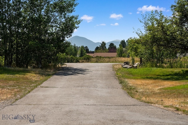 view of street with a mountain view