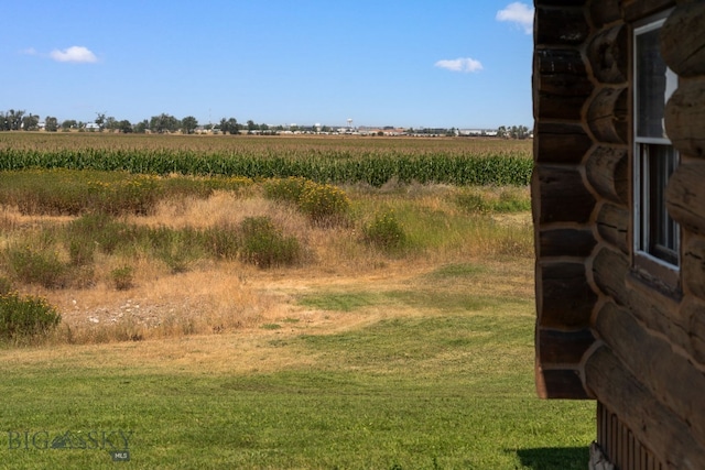 view of yard featuring a rural view