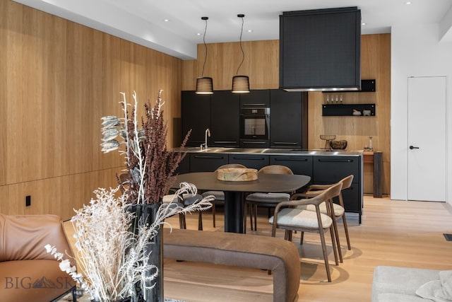 217 W Beall St Unit B, Bozeman, MT 59715 - dining space featuring light wood-type flooring