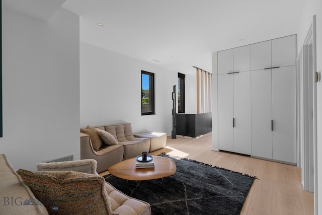 217 W Beall St Unit B, Bozeman, MT 59715 - living area featuring light wood-style flooring and recessed lighting