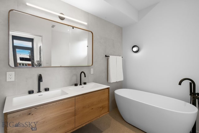 217 W Beall St Unit B, Bozeman, MT 59715 - full bath with a soaking tub and double vanity