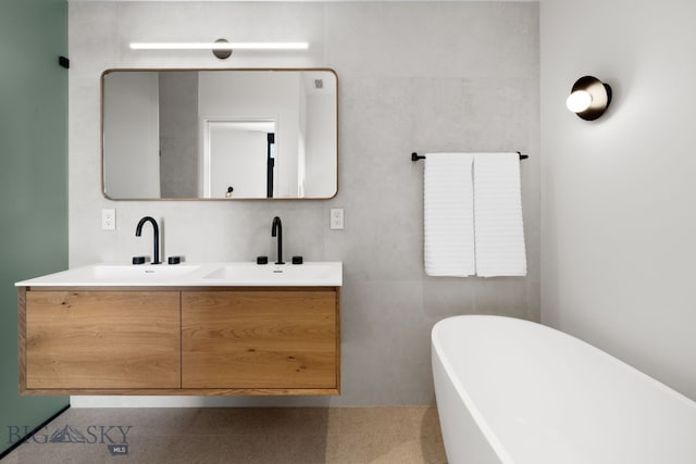 217 W Beall St Unit B, Bozeman, MT 59715 - full bath featuring double vanity and a soaking tub