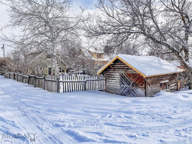 view of snowy yard