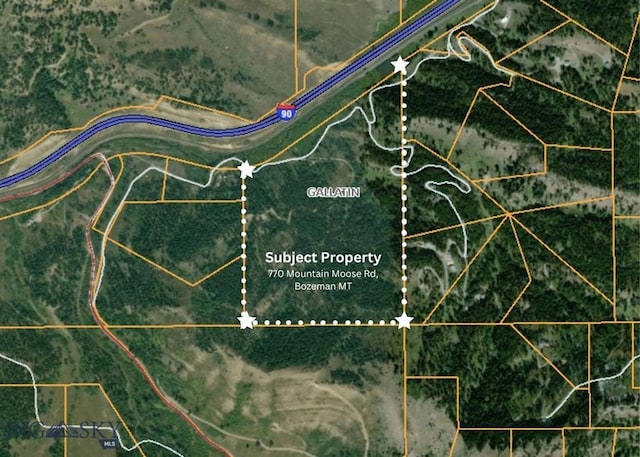 770 Mountain Moose Rd, Bozeman, MT 59715 - aerial map of property and surrounding area