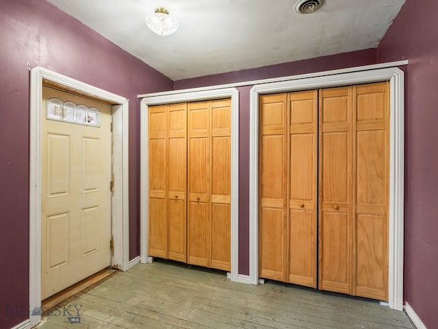 interior space featuring light hardwood / wood-style floors