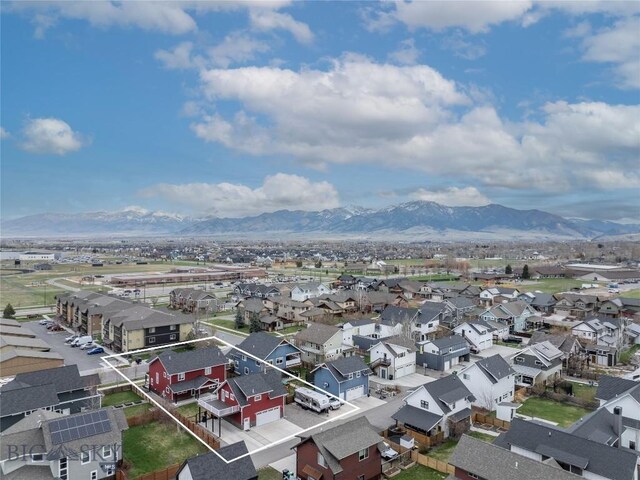 4562 Bembrick St, Bozeman, MT 59718 - drone / aerial view featuring a mountain view and a residential view