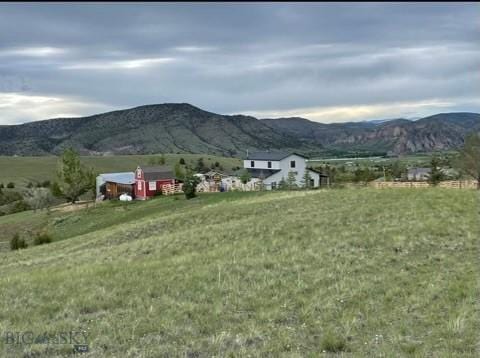 mountain view with a rural view