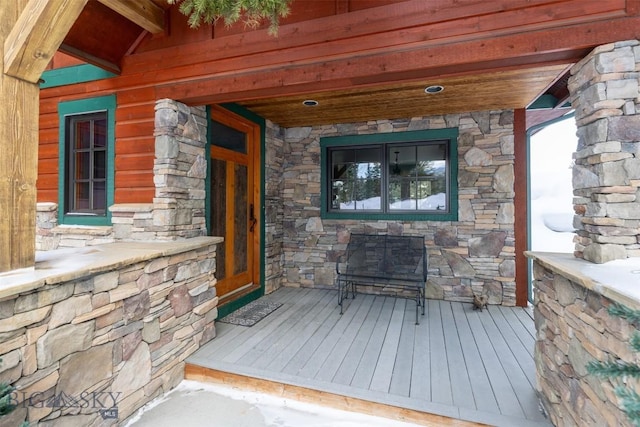 view of wooden deck