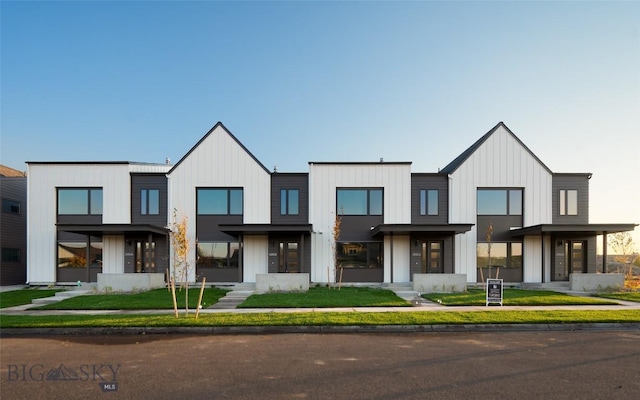 view of modern inspired farmhouse