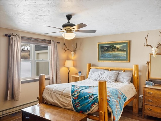 10 Fan Mountain Ct, Ennis, MT 59729 - bedroom featuring a baseboard radiator and a ceiling fan