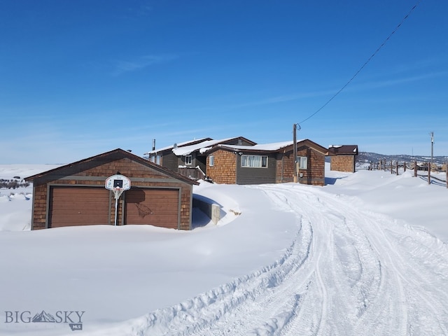 view of single story home