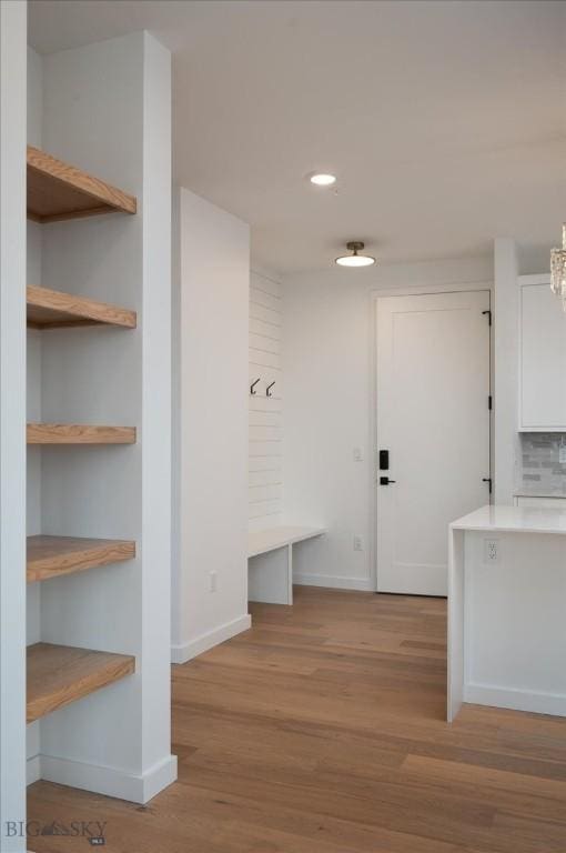 interior space featuring light hardwood / wood-style flooring