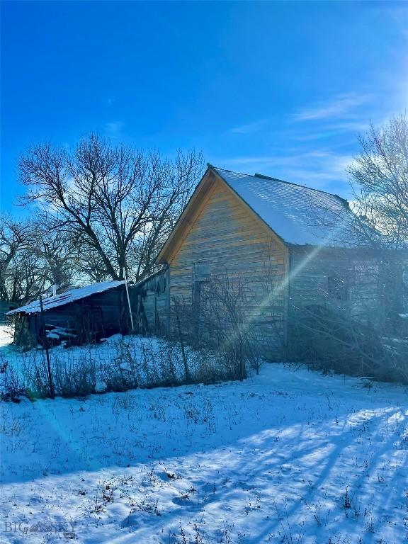 view of snowy exterior