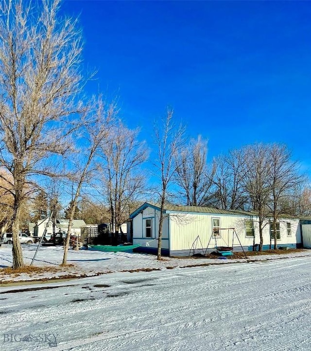 view of snowy exterior