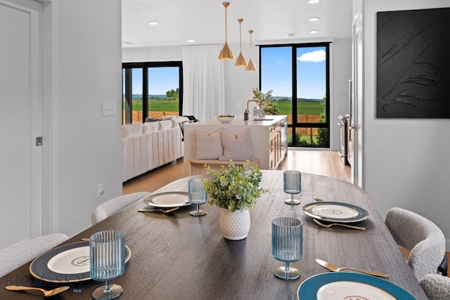 3057 S 31st Ave, Bozeman, MT 59718 - dining area with recessed lighting and light wood-style floors