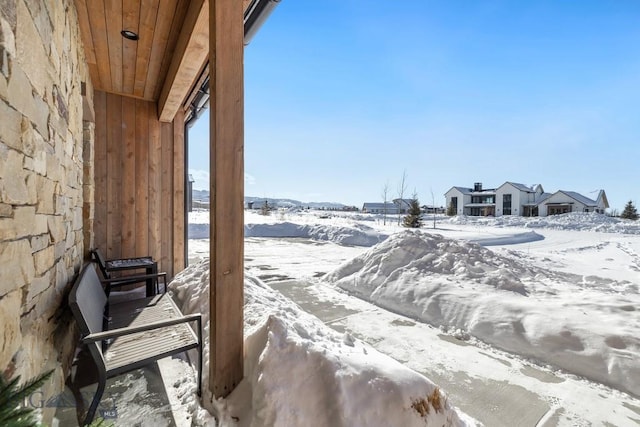 view of snowy yard