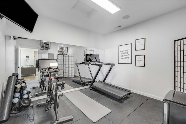 view of workout area